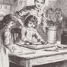 Children making gingerbread